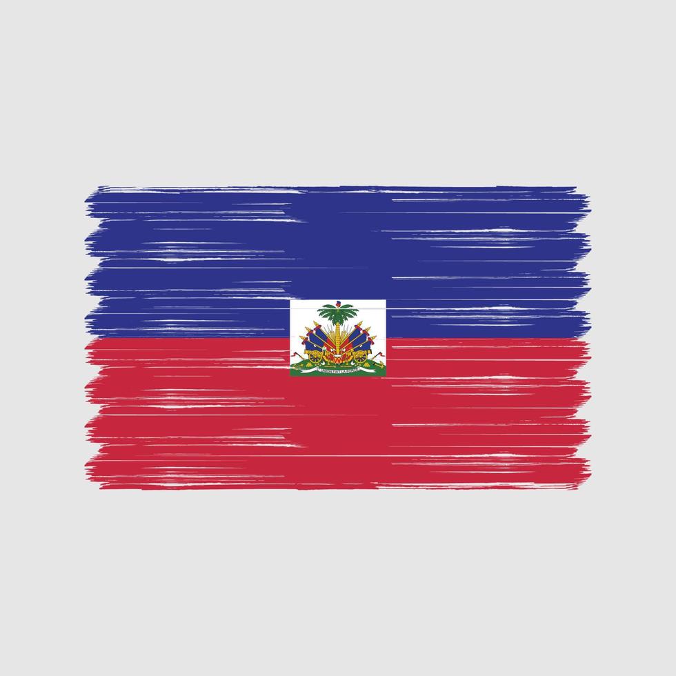 Haiti-Flagge-Pinsel. Nationalflagge vektor