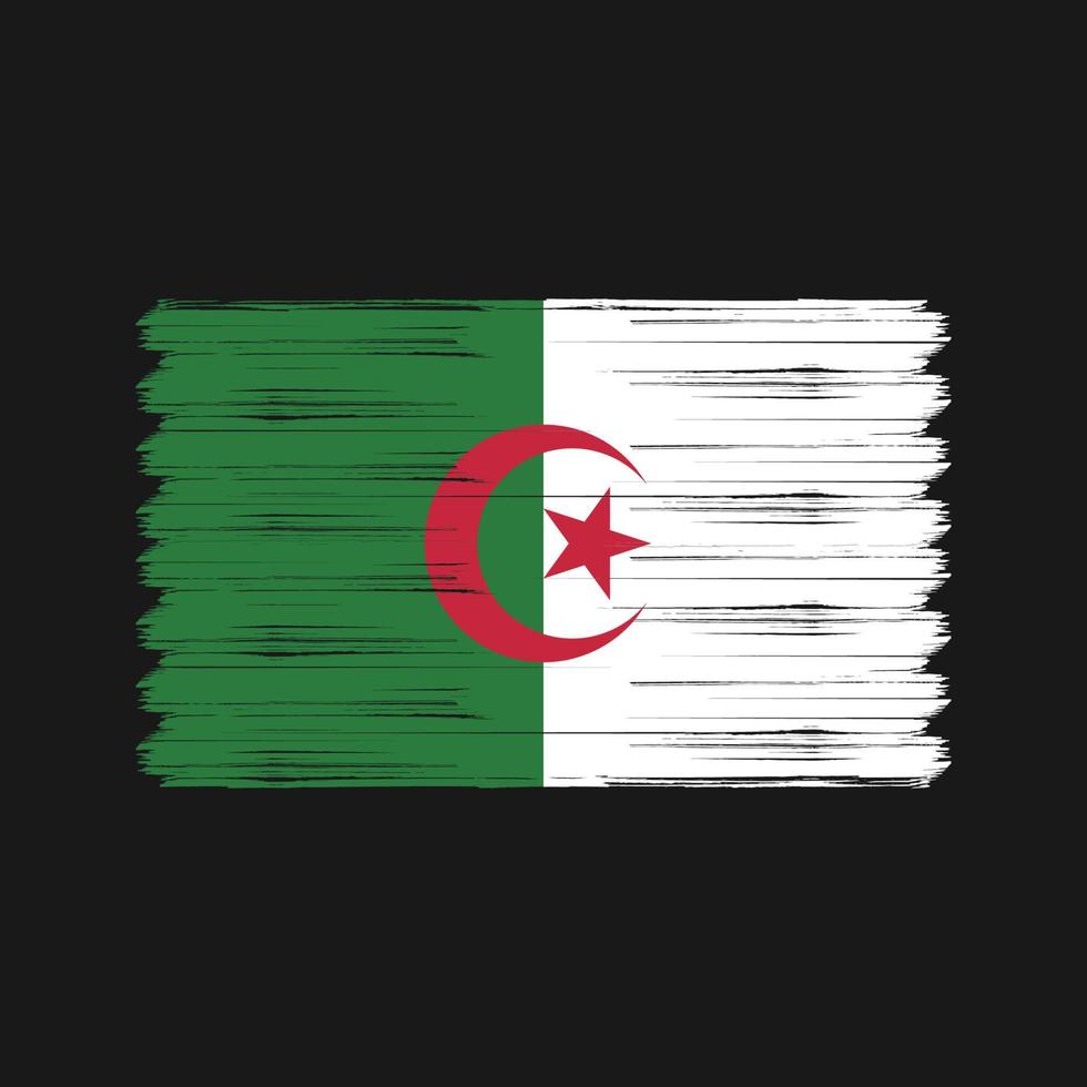 Algeriets flaggborste. National flagga vektor