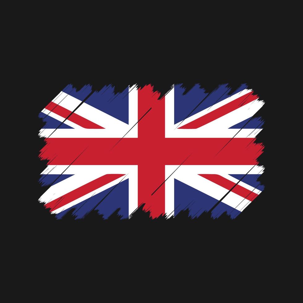 Storbritannien flagga vektor. National flagga vektor