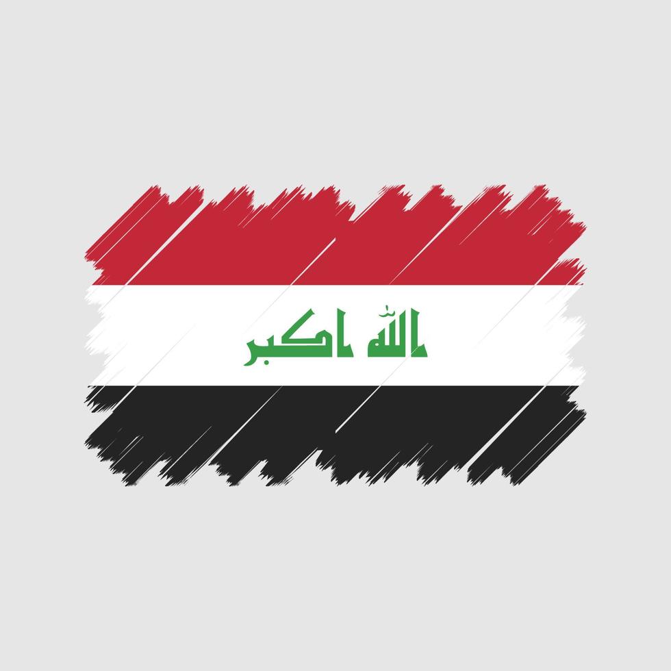 Irak-Flaggenvektor. Nationalflagge vektor