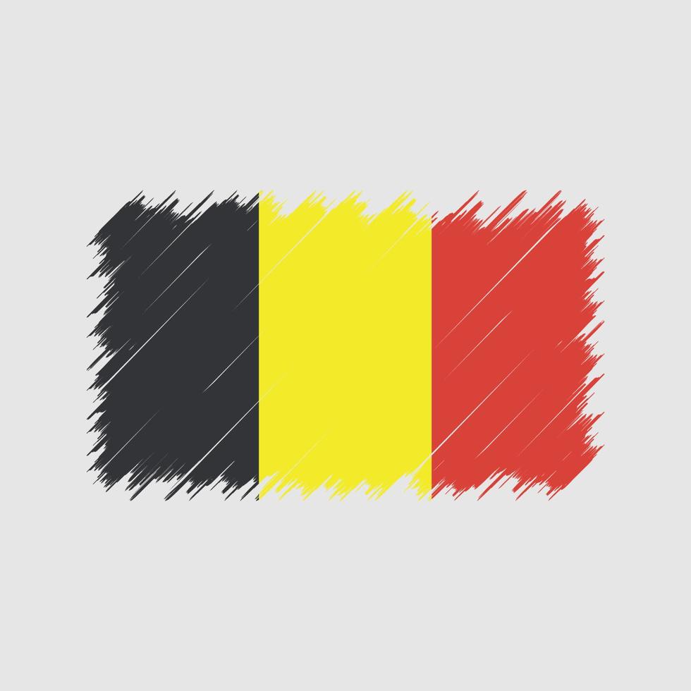 belgiska flaggan penseldrag. National flagga vektor