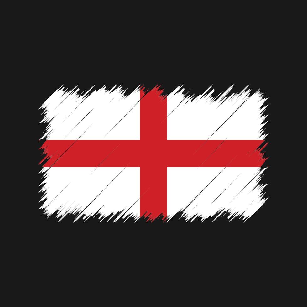 England Flagge Pinselstriche. Nationalflagge vektor