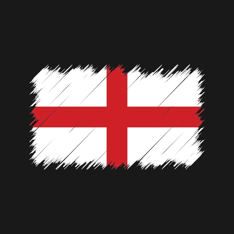 Englands flagga penseldrag. National flagga vektor