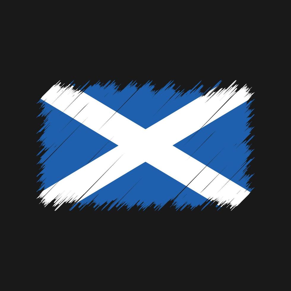 Skottlands flagga penseldrag. National flagga vektor