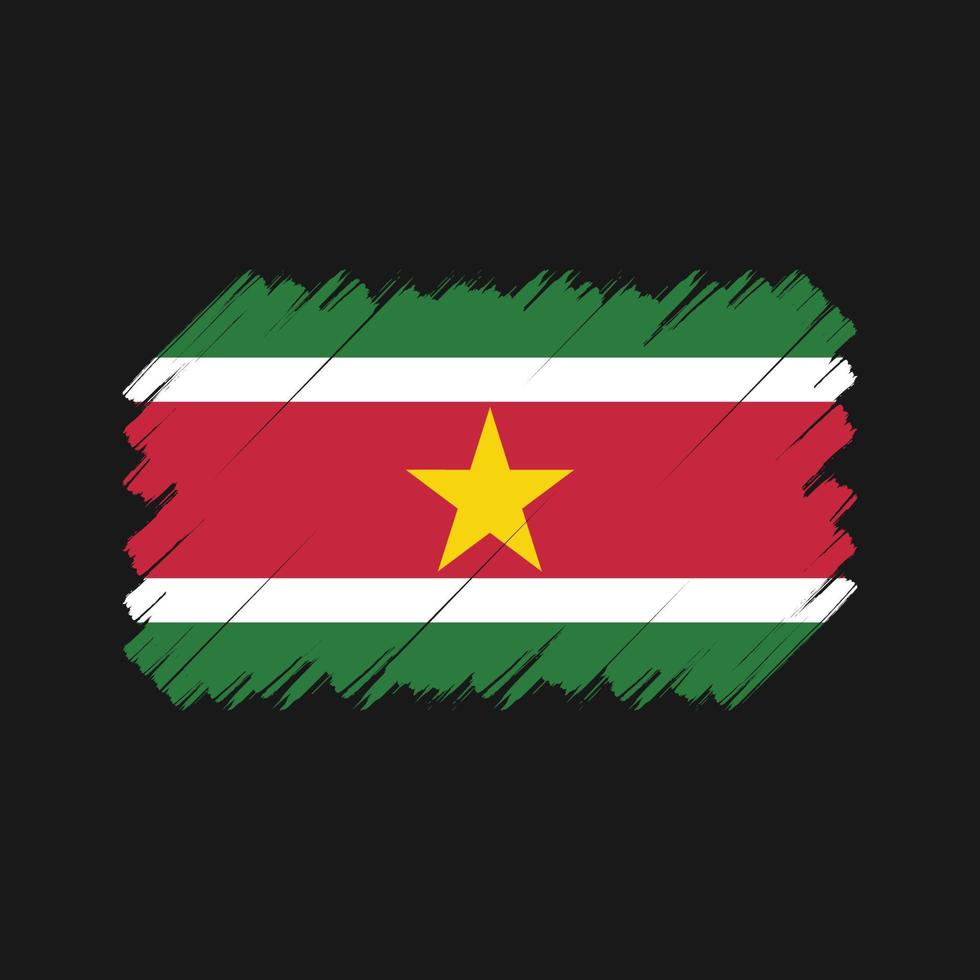 Bürste der Surinam-Flagge. Nationalflagge vektor