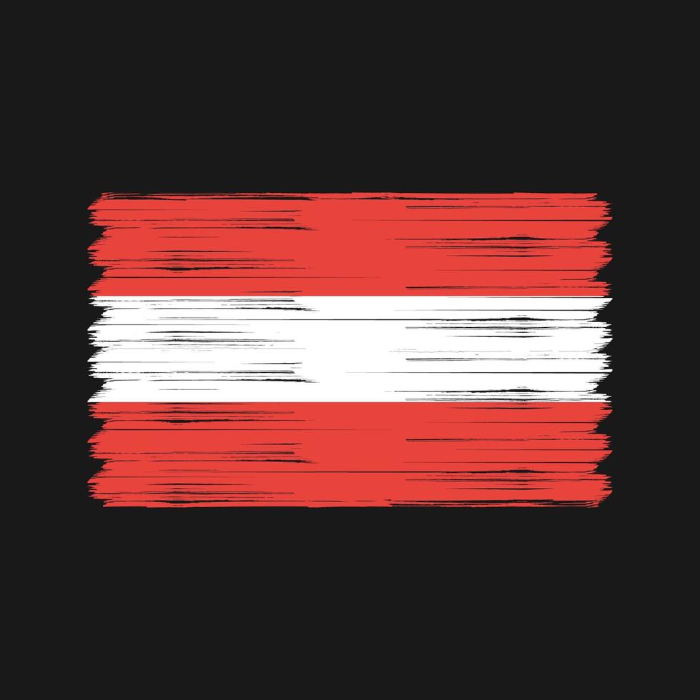 Bürste der österreichischen Flagge. Nationalflagge vektor
