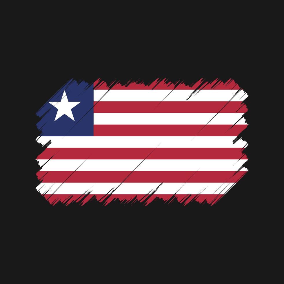 liberia flaggborste. National flagga vektor