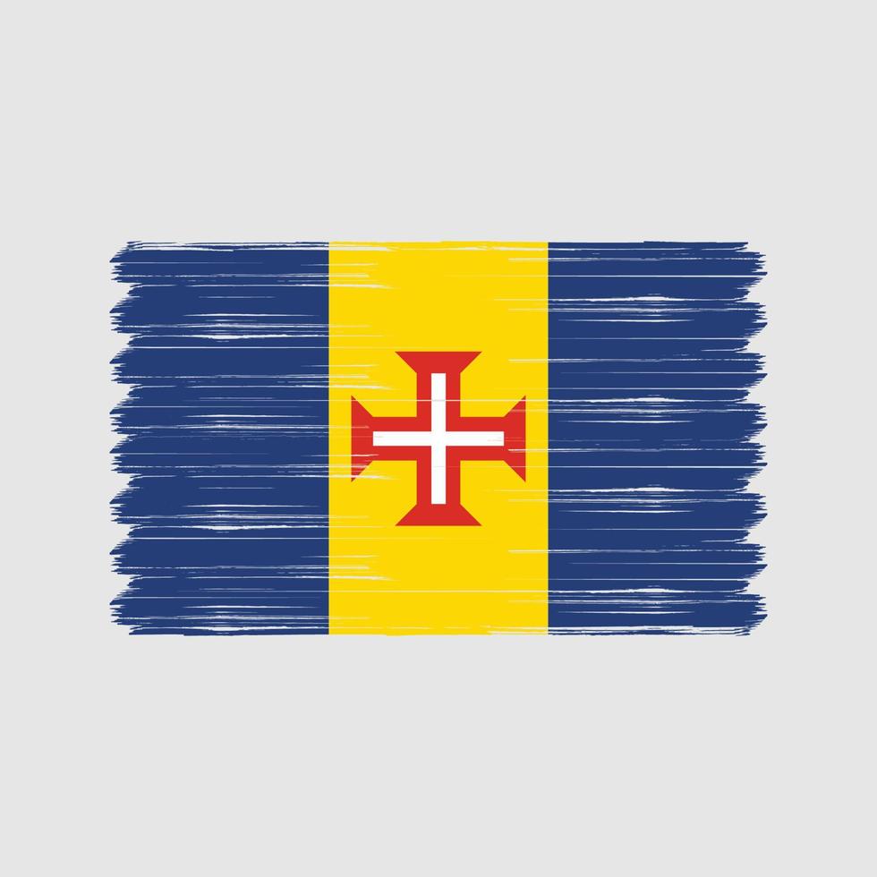 Bürste für Madeira-Flagge. Nationalflagge vektor