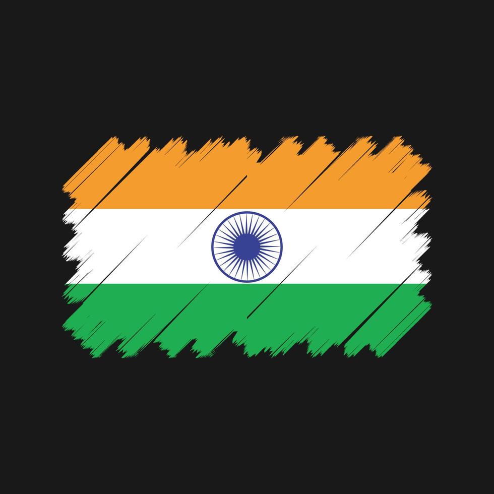 Indien flagga vektor. National flagga vektor