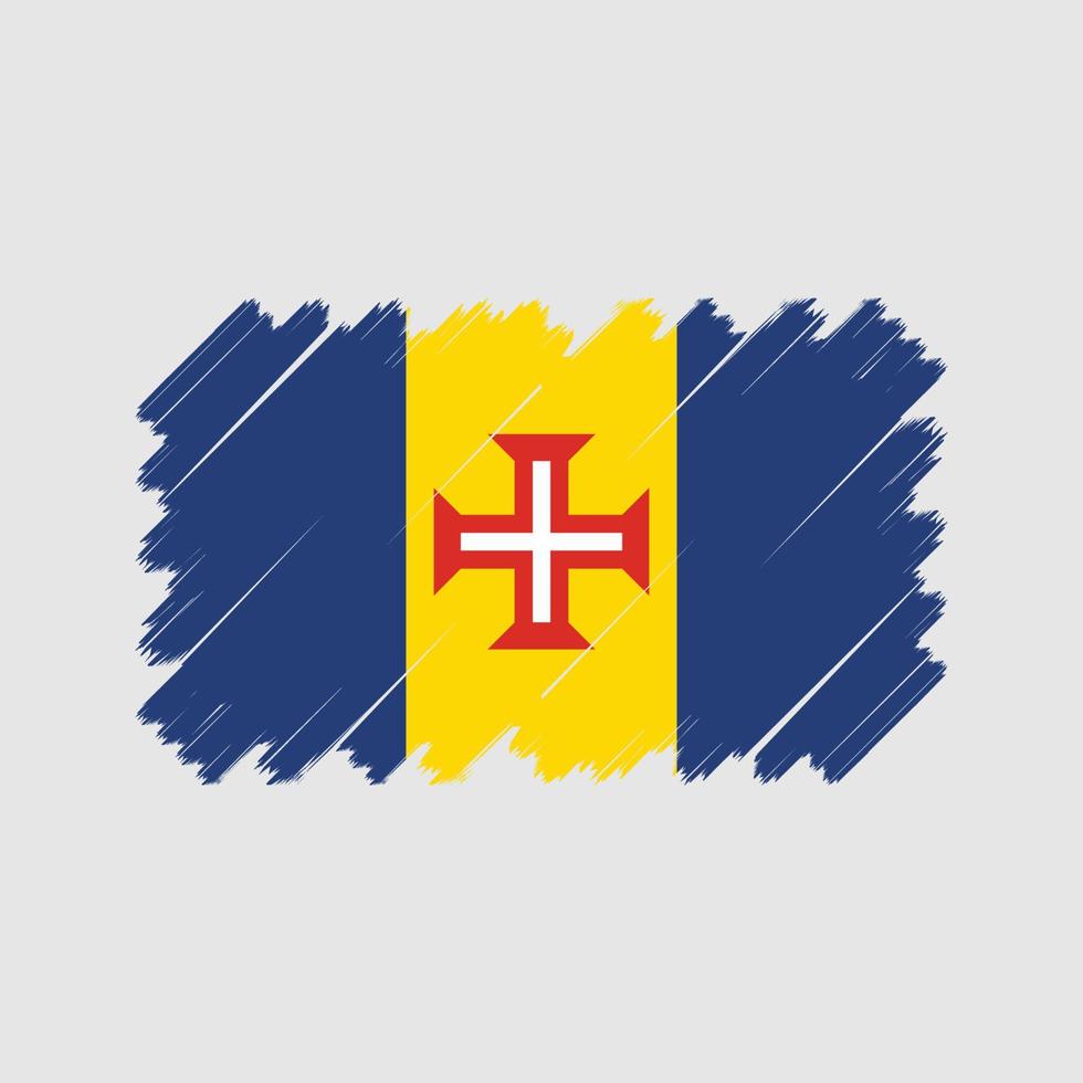 Vektor der Madeira-Flagge. Nationalflagge