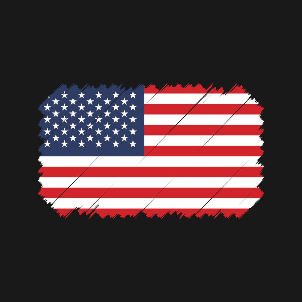 amerikanska flaggan borste vektor. National flagga vektor