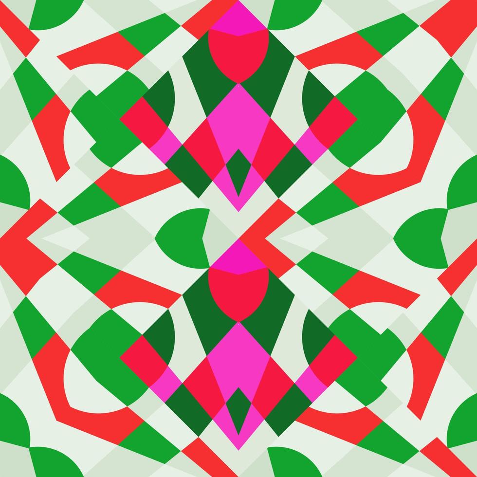 nahtloses muster des weinlese-kaleidoskops. dekorative Mosaikverzierung. vektor