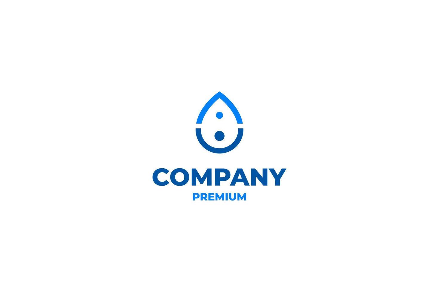 Flat Drop Familienmenschen Tröpfchen Wasserspende Logo Vektor Icon Design Illustration