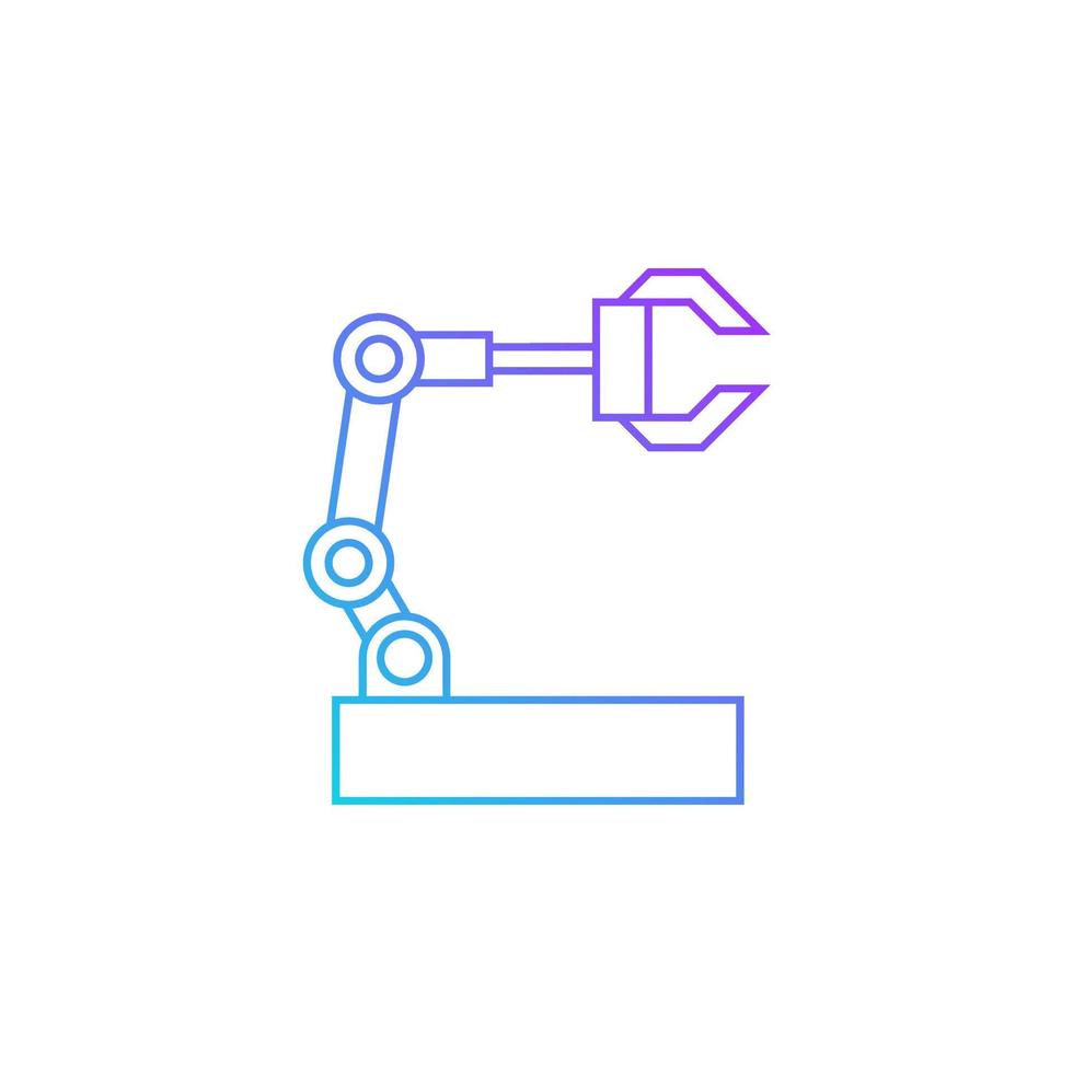 Roboterarm-Vektor für Website-Symbol-Icon-Präsentation vektor