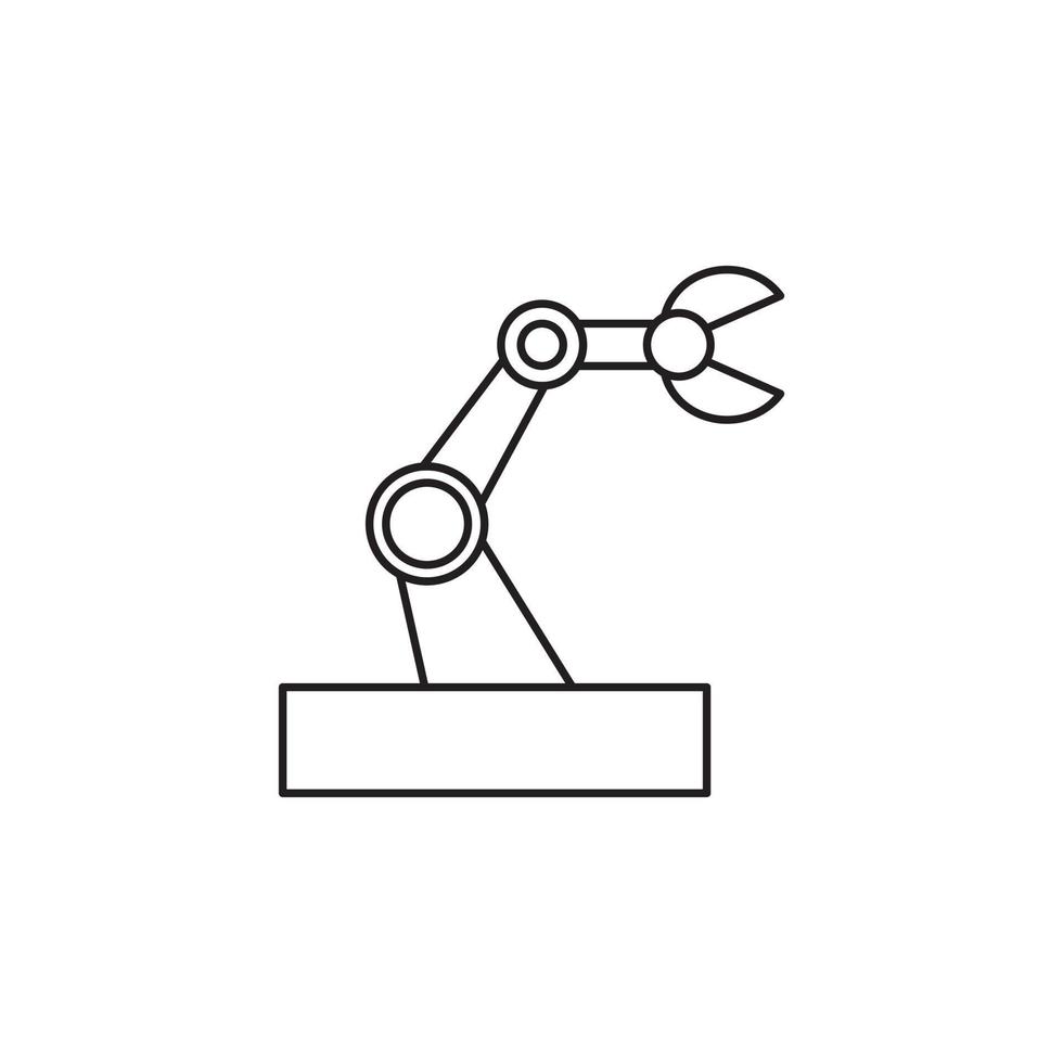 Roboterarm-Vektor für Website-Symbol-Icon-Präsentation vektor