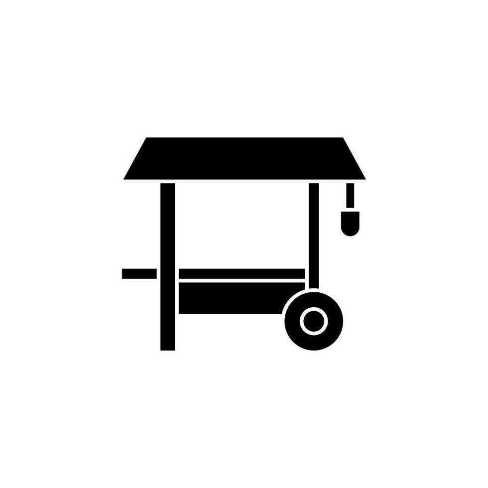 Street-Food-Warenkorb-Vektor für Website-Symbol-Icon-Präsentation vektor