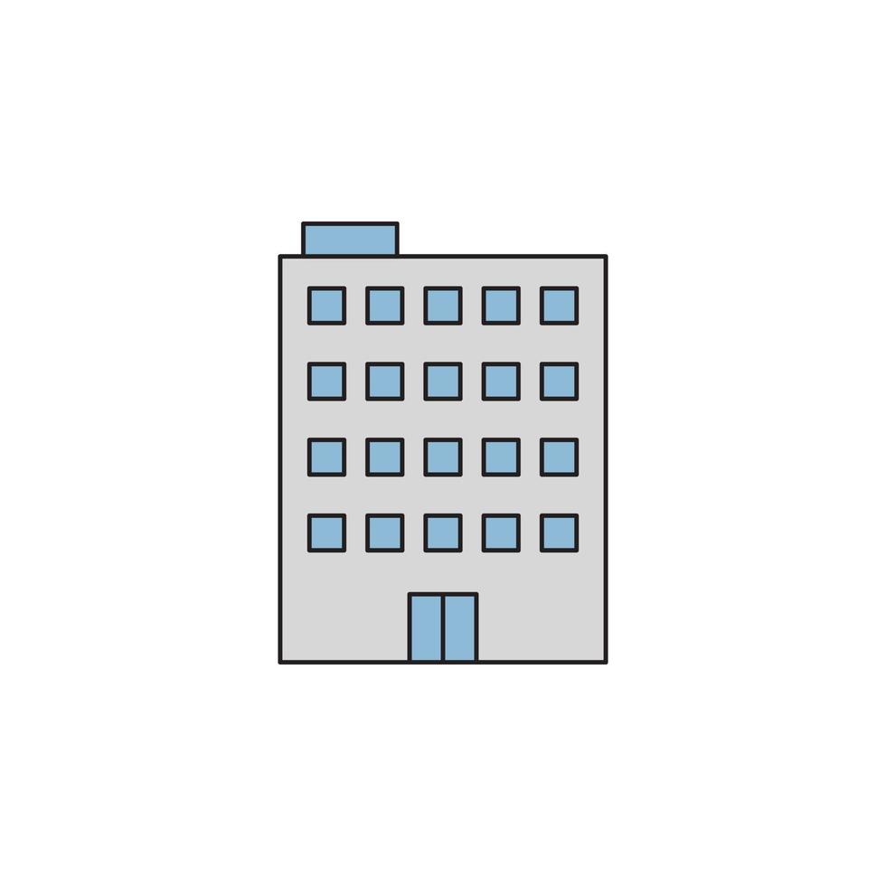 Gebäudevektor für die Symboldarstellung der Website vektor