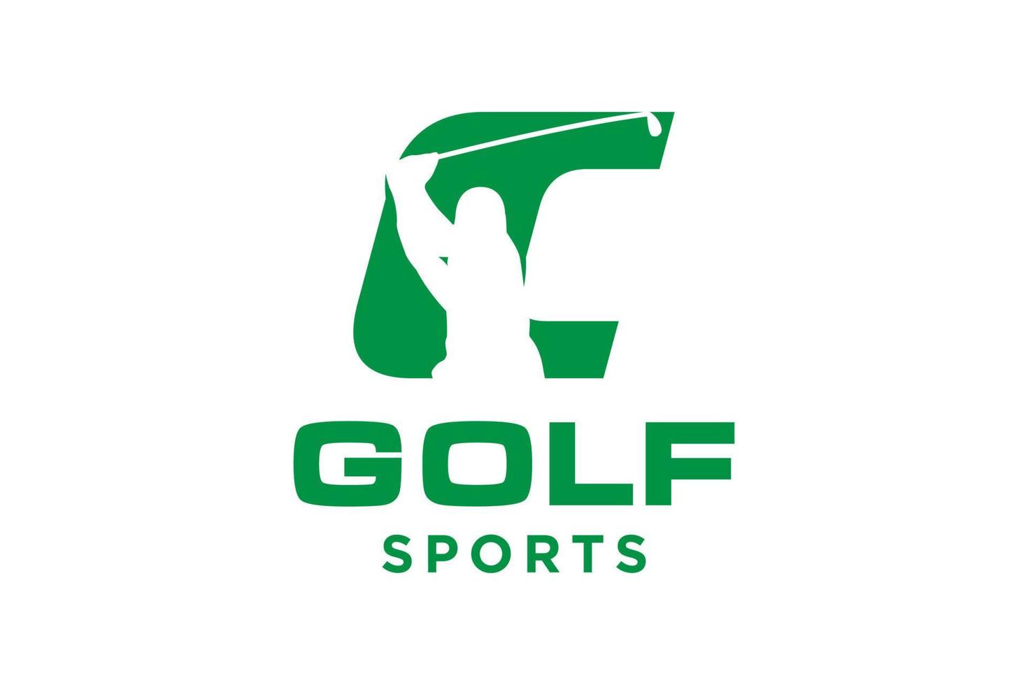 Alphabet-Buchstaben-Symbol-Logo c für Golf-Logo-Design-Vektorvorlage, Vektoretikett des Golfsports, Logo der Golfmeisterschaft, Illustration, kreative Ikone, Designkonzept vektor