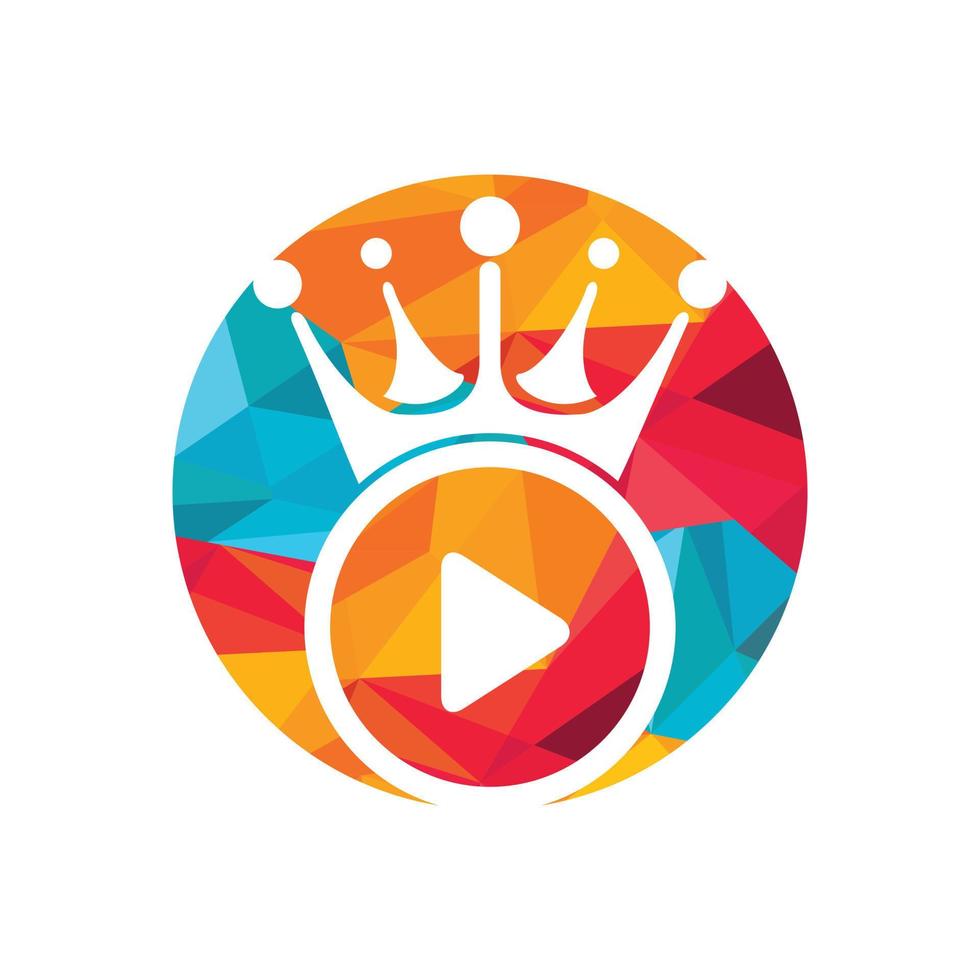 King-Video-Vektor-Logo-Design-Vorlage. vektor