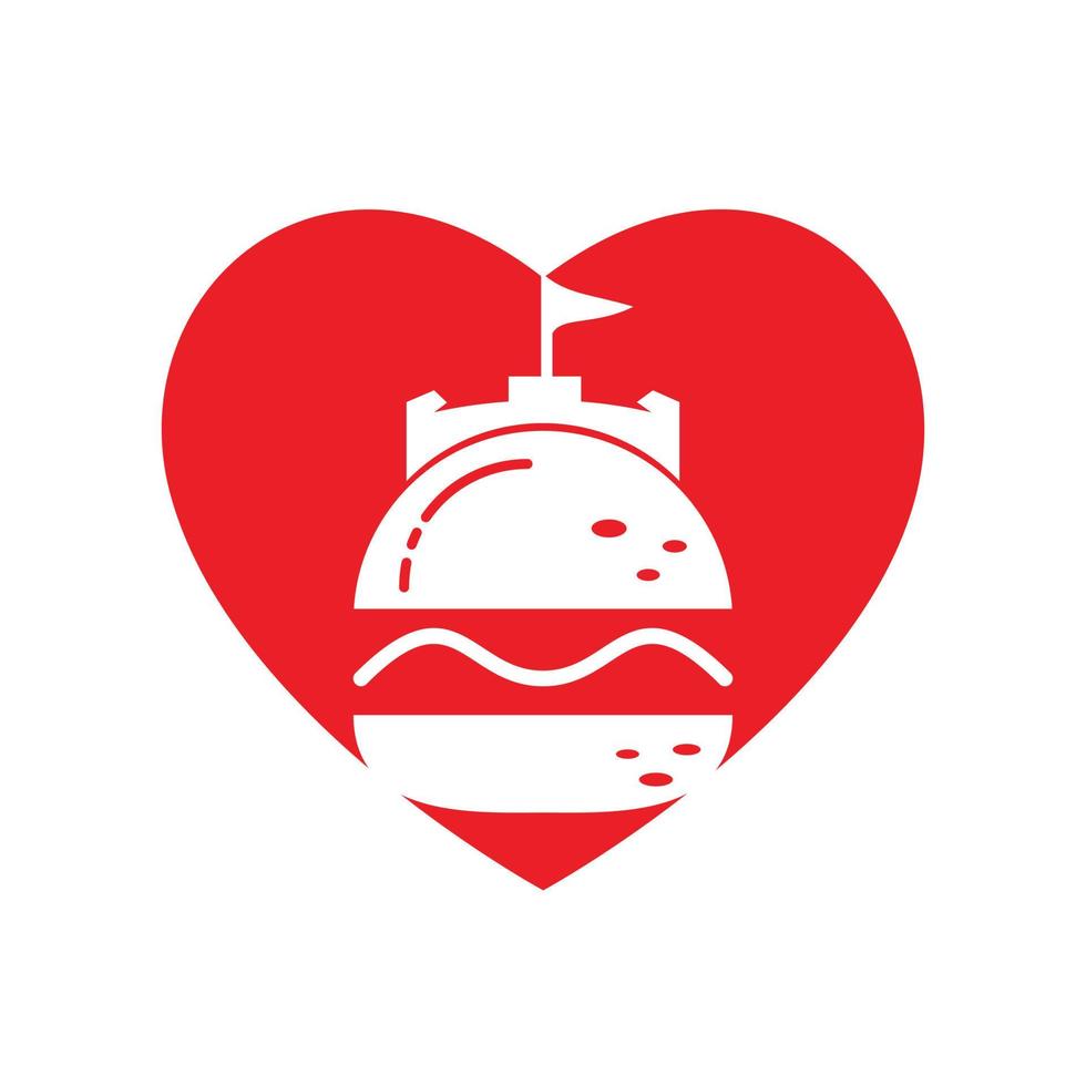Burger-Schloss-Vektor-Logo-Design. vektor