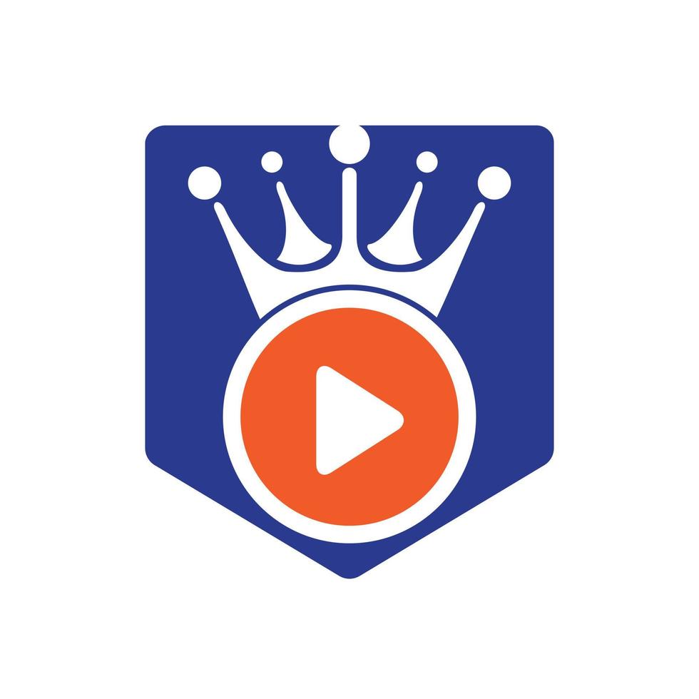 King-Video-Vektor-Logo-Design-Vorlage. vektor
