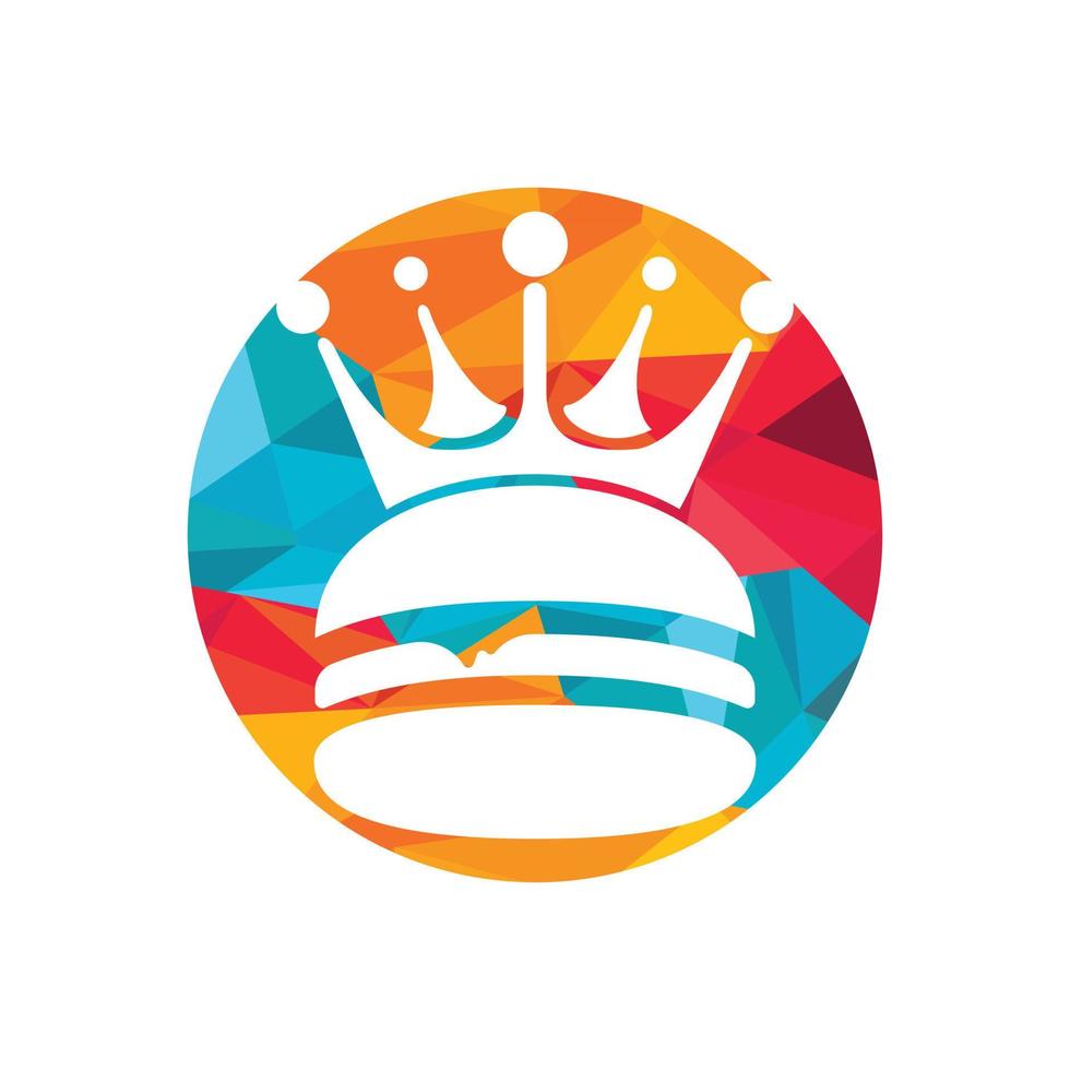 King-Burger-Vektor-Logo-Design. vektor