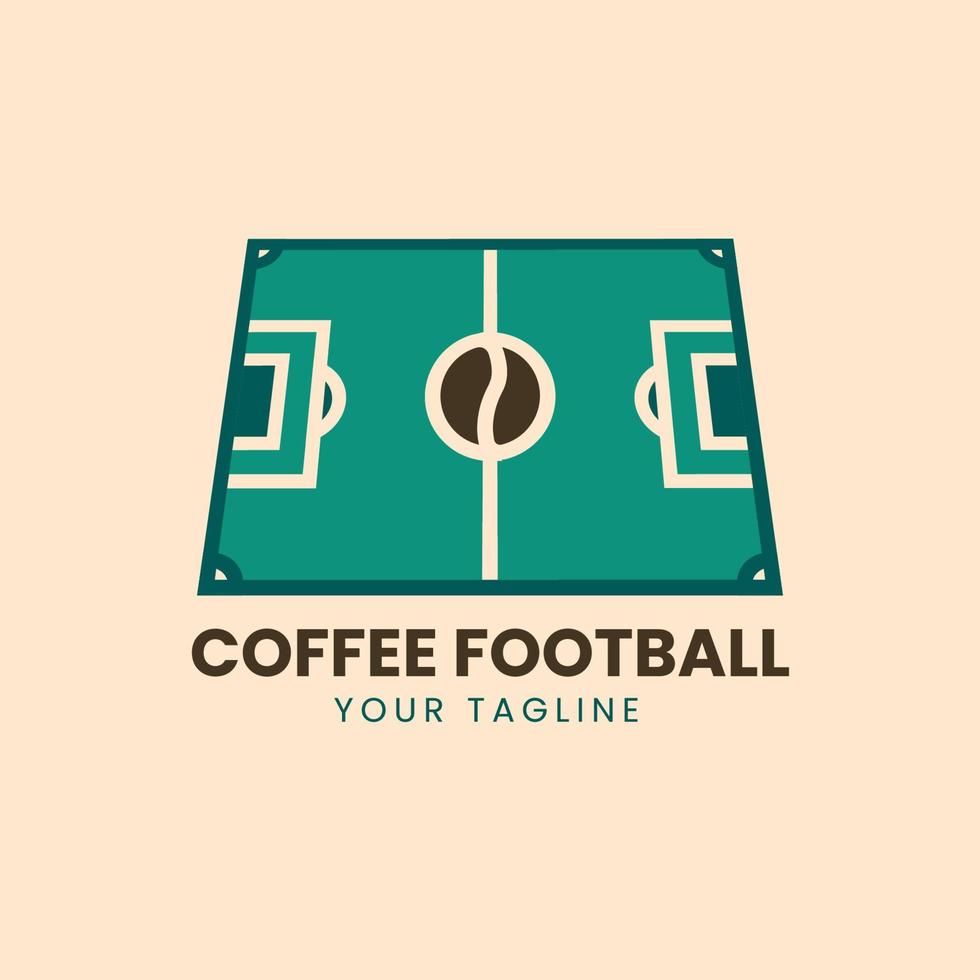 kreativ logotyp mall kaffe fotboll vektor