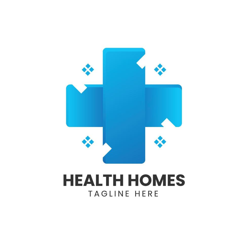 Gesundheit mit Home-Logo-Design vektor