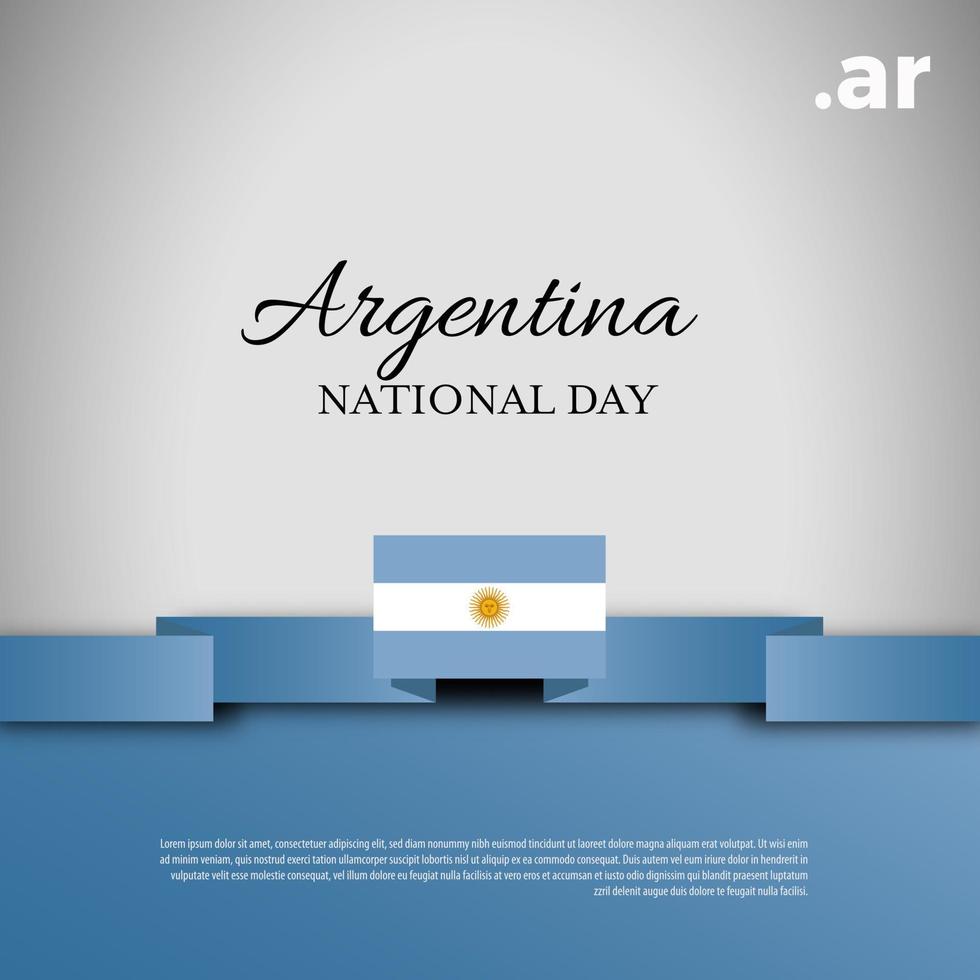 argentinischer nationalfeiertag. Banner, Grußkarte, Flyer-Design. Poster-Template-Design vektor