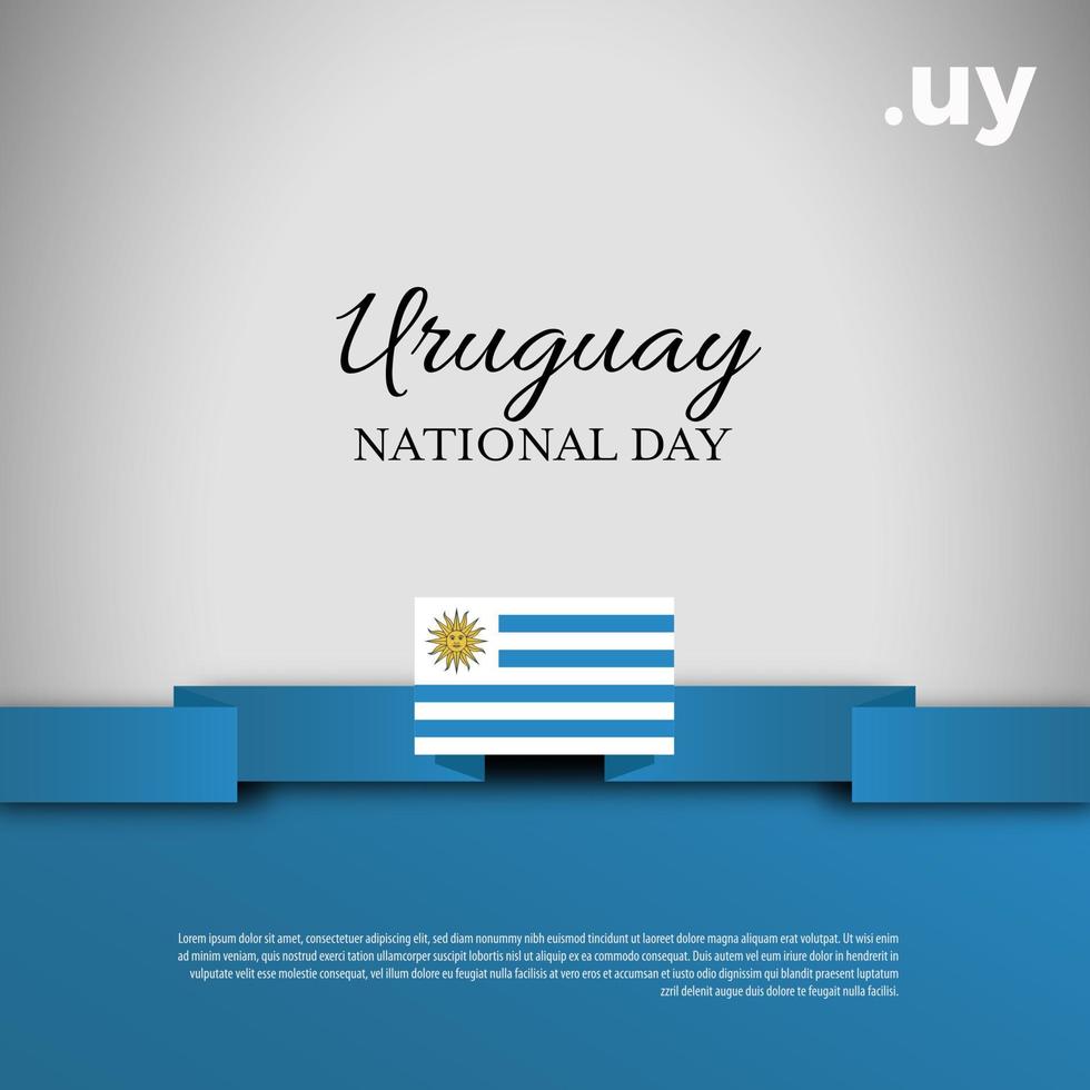 uruguay nationell dag. baner, hälsning kort, flygblad design. affisch mall design vektor