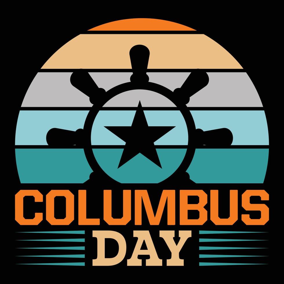 Columbus Day T-Shirt Design und Vektor