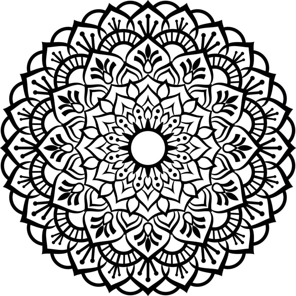 dekorative Mandala-Design-Strichzeichnungen, traditionelle Diwali-Rangoli-Kunst für Powerpoint-Präsentationen. vektor