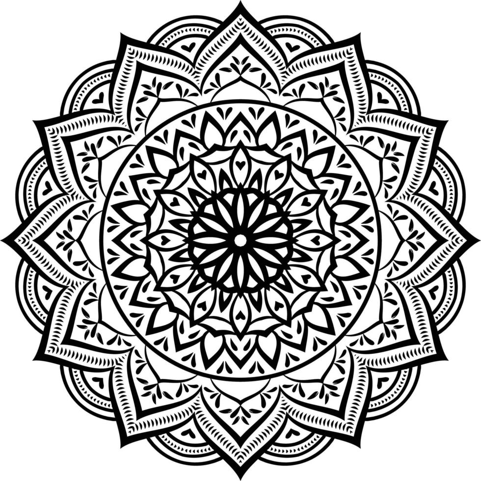 dekorativ mandala design linje konst, traditionell diwali rangoli konst för powerpoint presentation. vektor