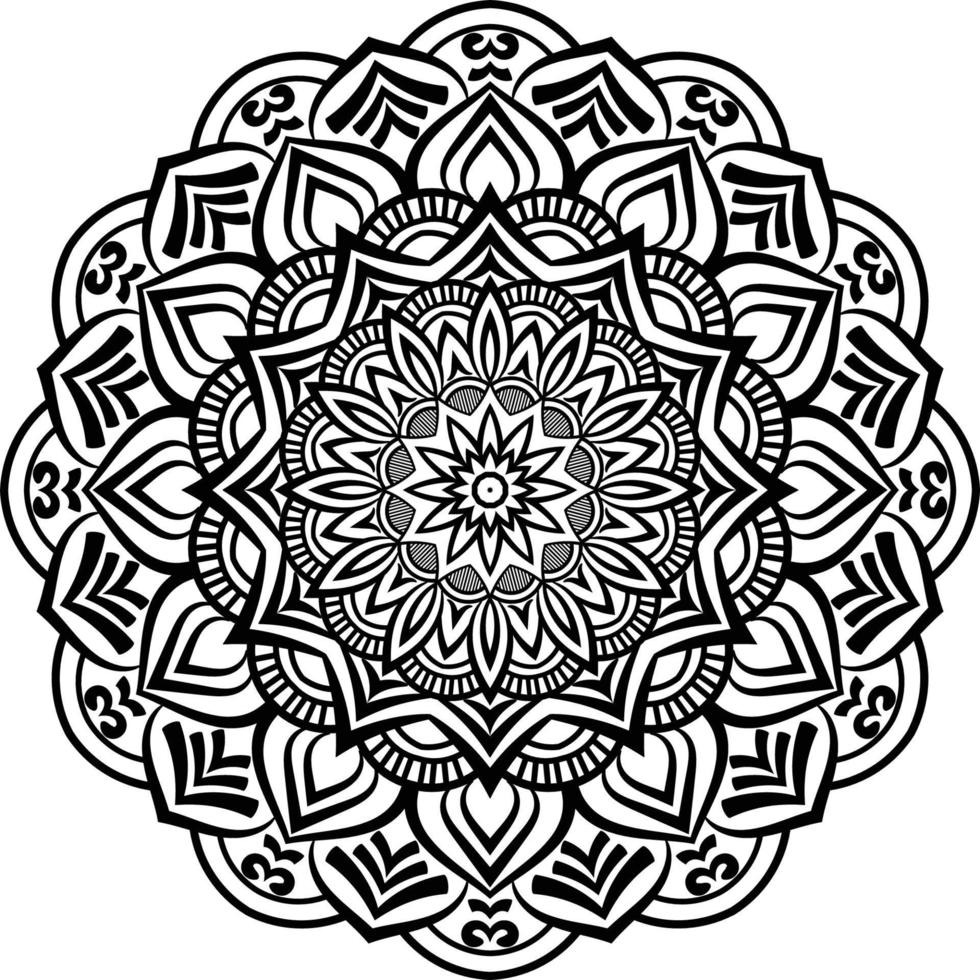 dekorativ mandala design linje konst, traditionell diwali rangoli konst för powerpoint presentation. vektor