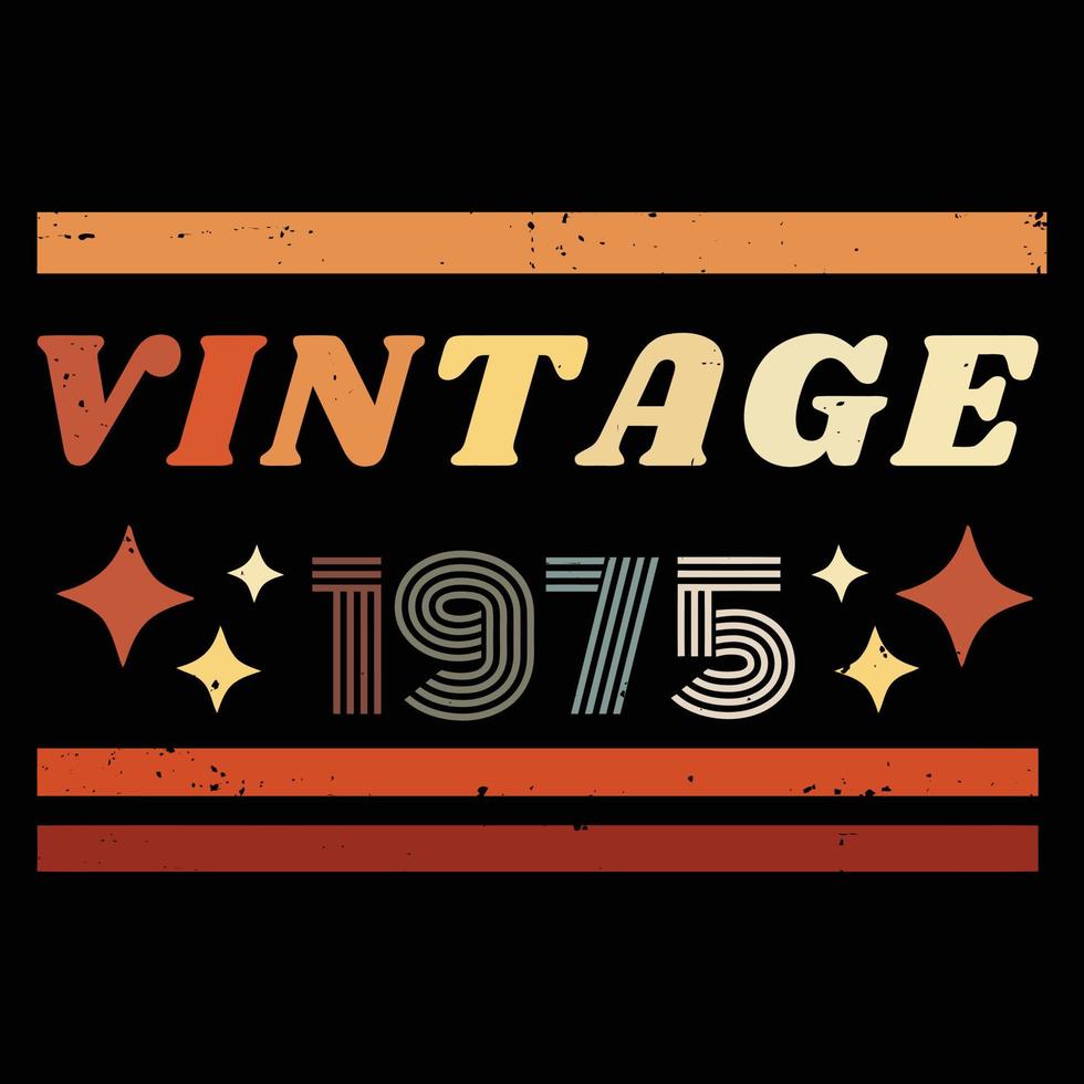 vintage buntes retro-t-shirt-design mit vektorelementen vektor