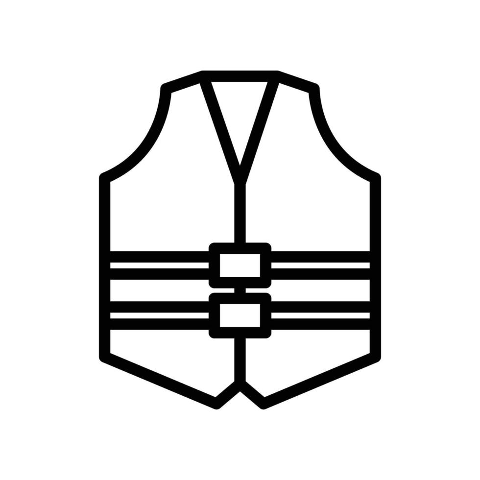 Symbol für Bauweste. symbol im zusammenhang mit bau, arbeitstag. Liniensymbolstil. einfaches Design editierbar vektor