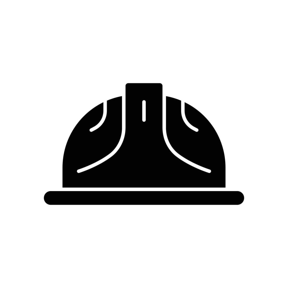 Vorarbeiter Schutzhelm-Symbol. symbol im zusammenhang mit bau, arbeitstag. Glyphen-Icon-Stil, solide. einfaches Design editierbar vektor
