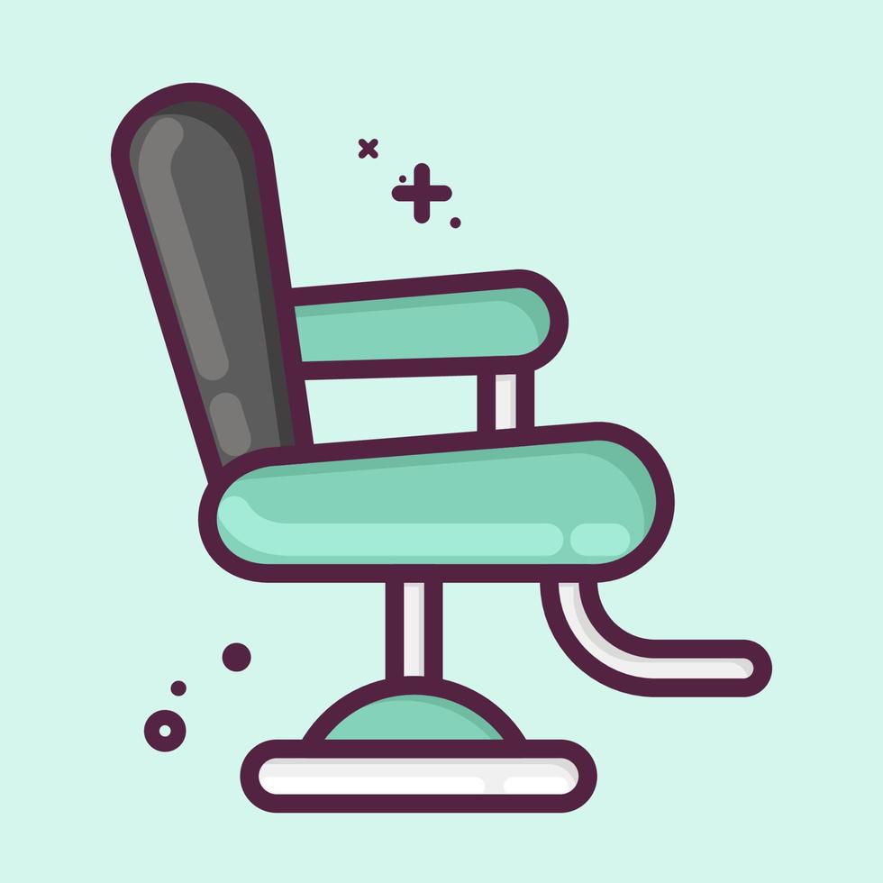 ikon barberare stol. lämplig för frisör symbol. mbe stil. enkel design redigerbar. design mall vektor. enkel illustration vektor