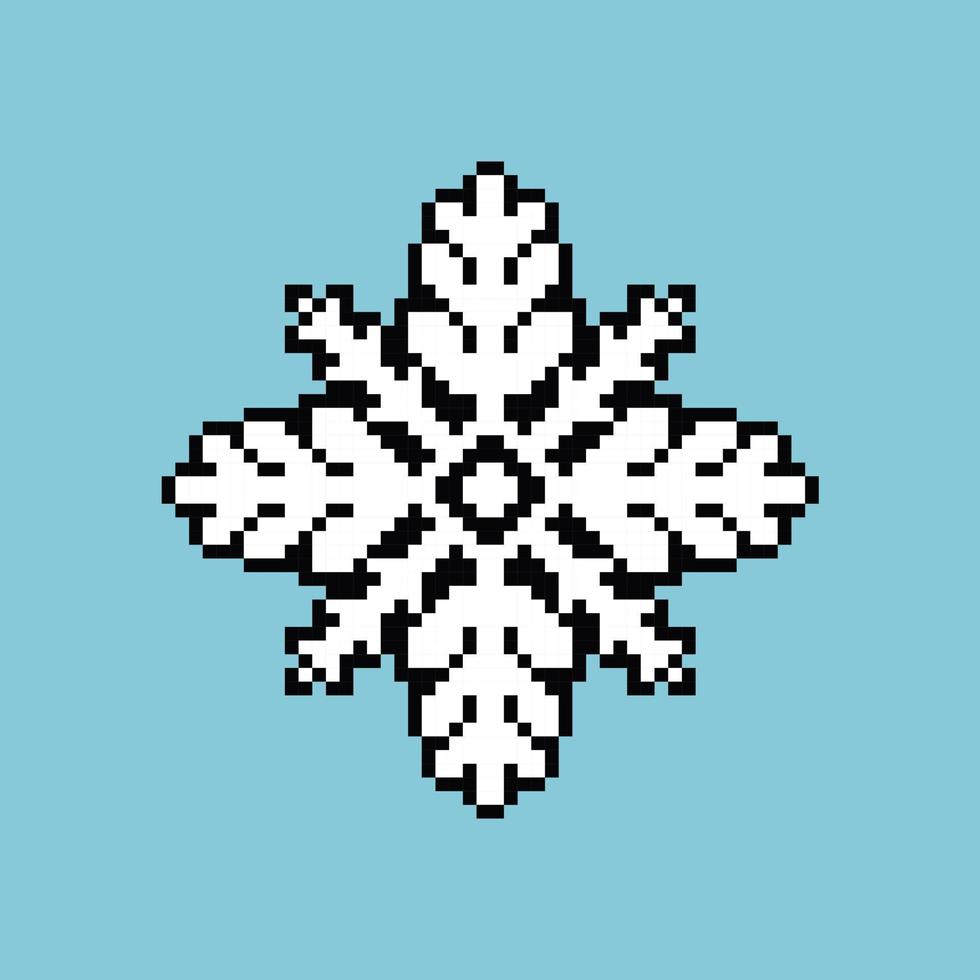 fullt redigerbar snöflinga ikon vektor illustration pixel konst för spel utveckling, grafisk design, affisch och konst