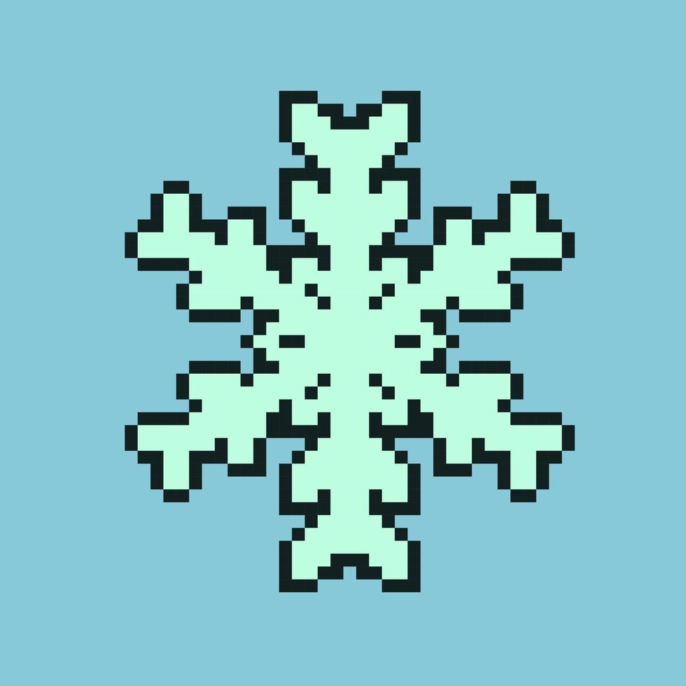 fullt redigerbar snöflinga ikon vektor illustration pixel konst för spel utveckling, grafisk design, affisch och konst