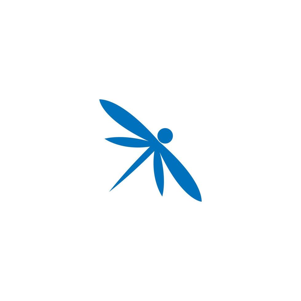 trollslända ikon logotyp design vektor
