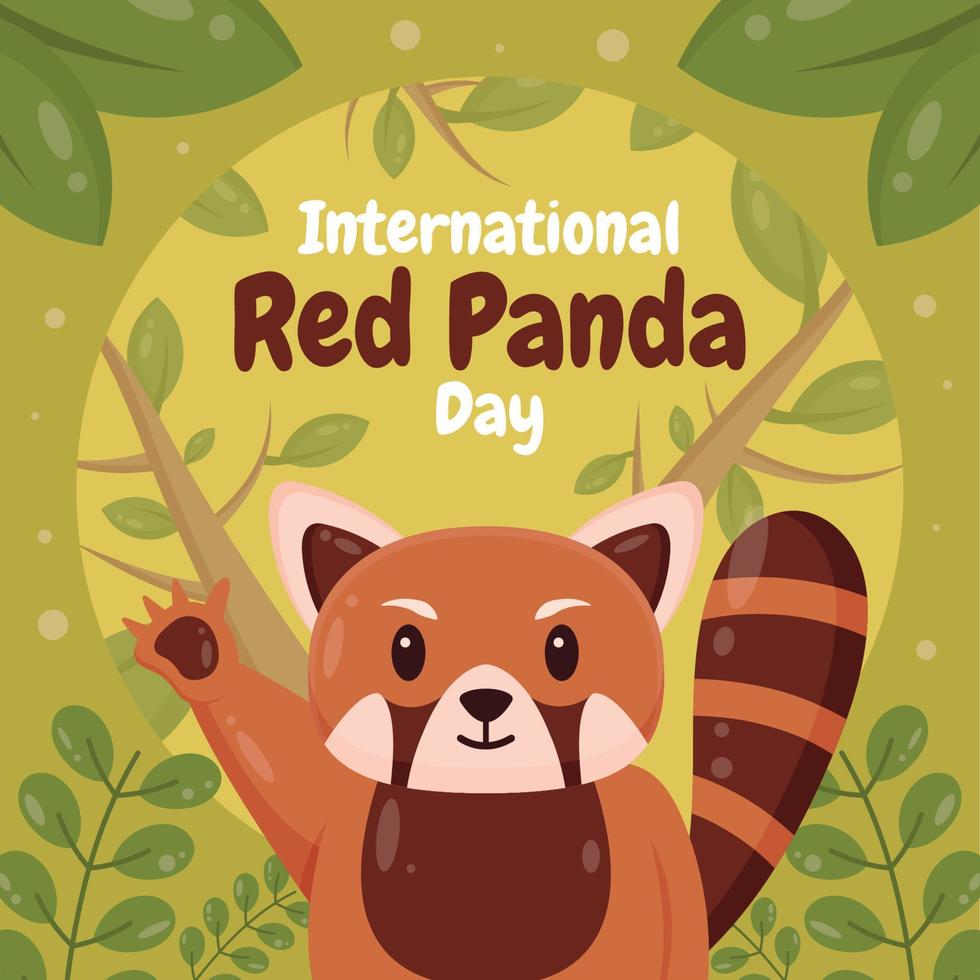 Internationales Konzept für rote Pandas vektor