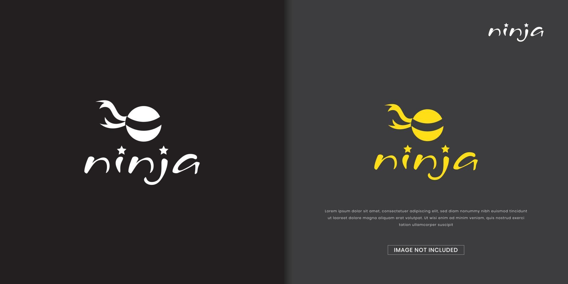 Ninja-Logo-Design-Vorlage vektor