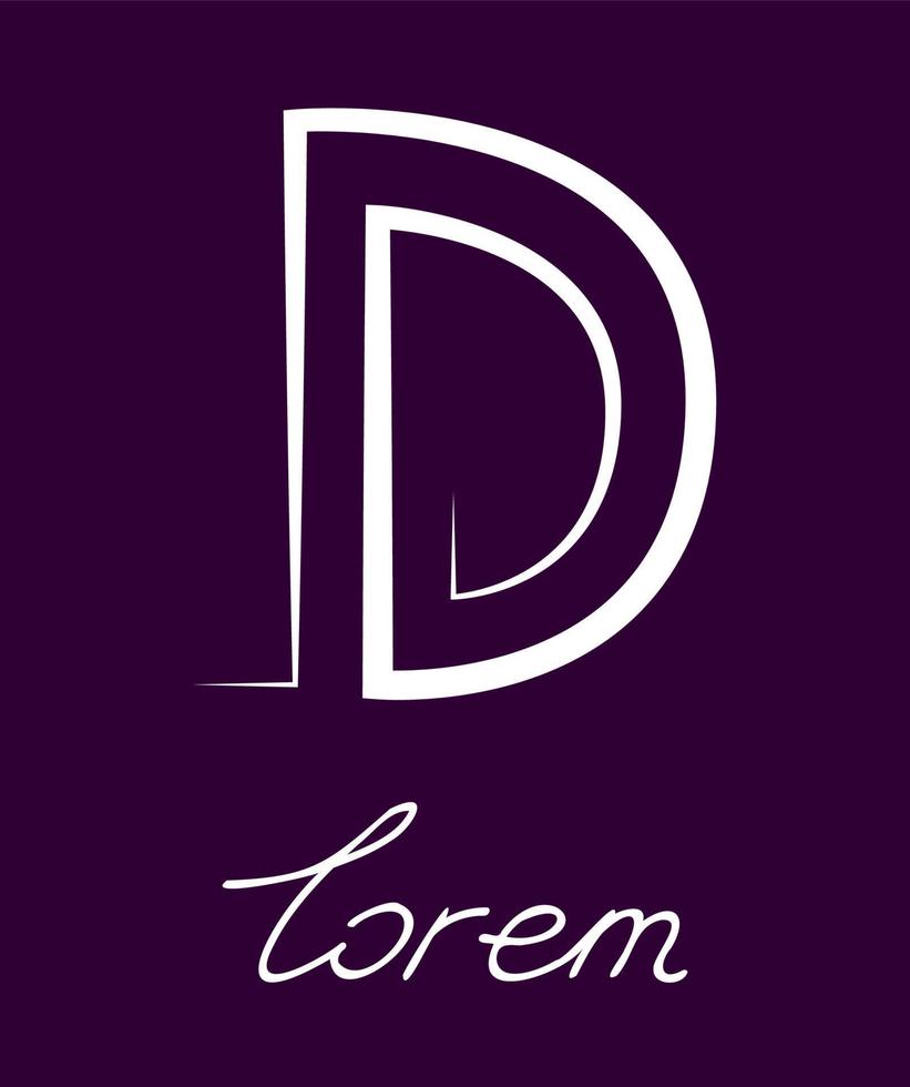 d-Logo. Großbuchstabe d-Logo-Symbol für Ihr Branding-Design vektor