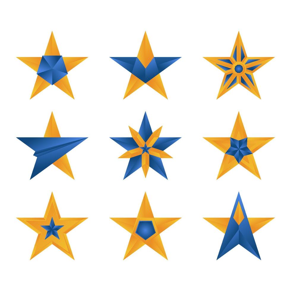 stjärna logotyp uppsättning vektor