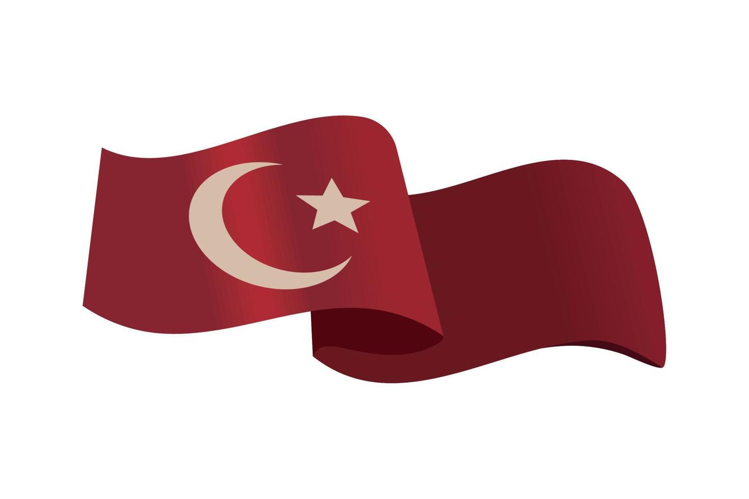 turkiska flagga nationell vektor