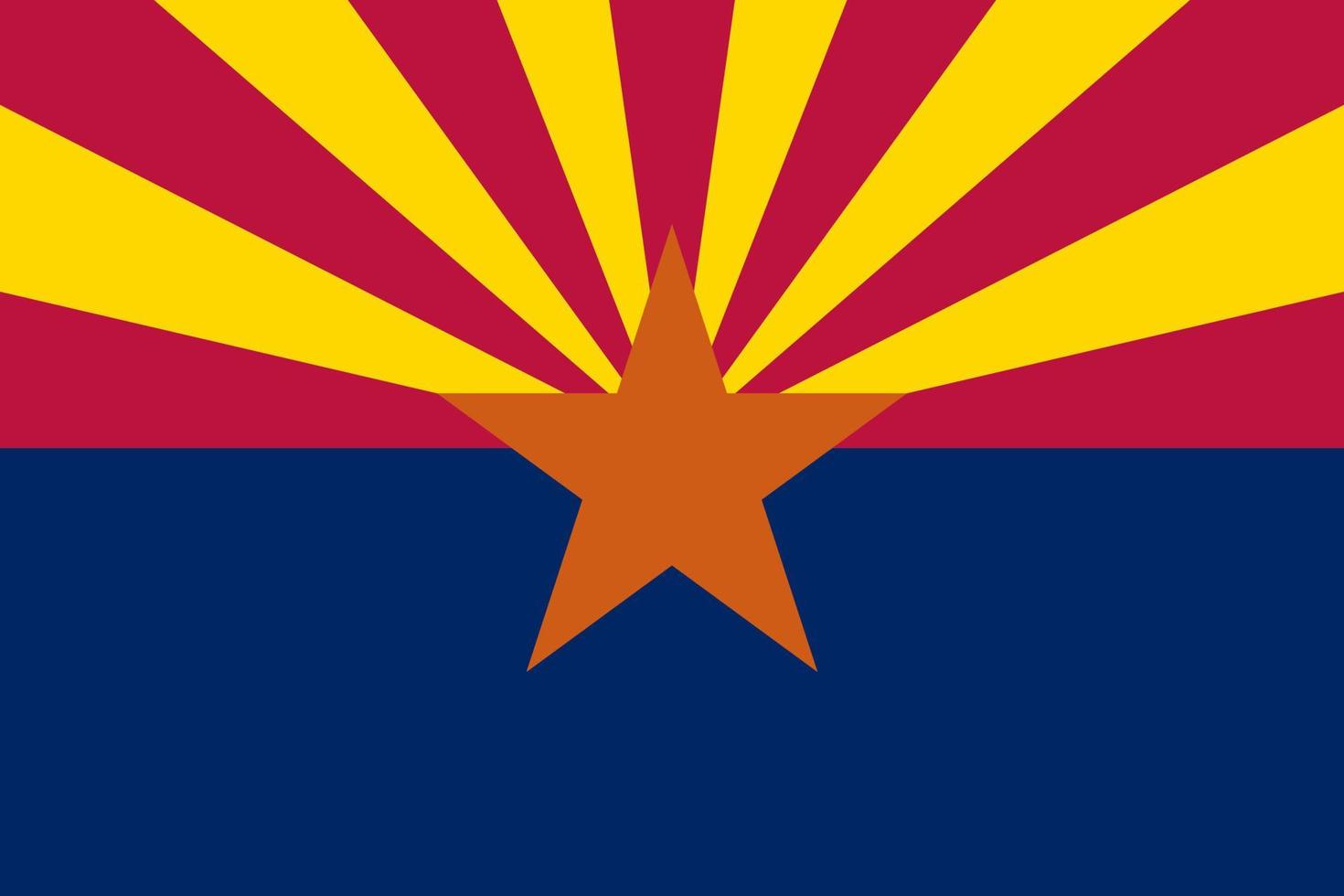 arizona stat flagga. vektor illustration.