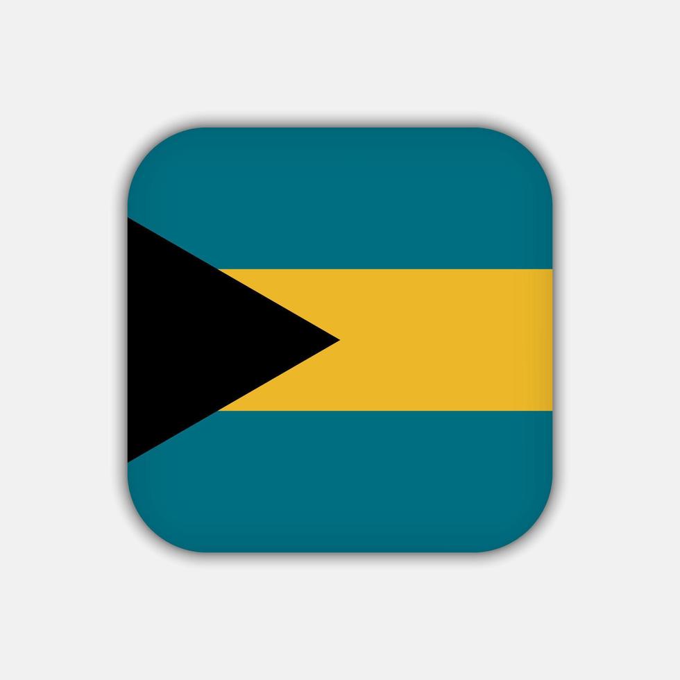 Bahamas-Flagge, offizielle Farben. Vektor-Illustration. vektor