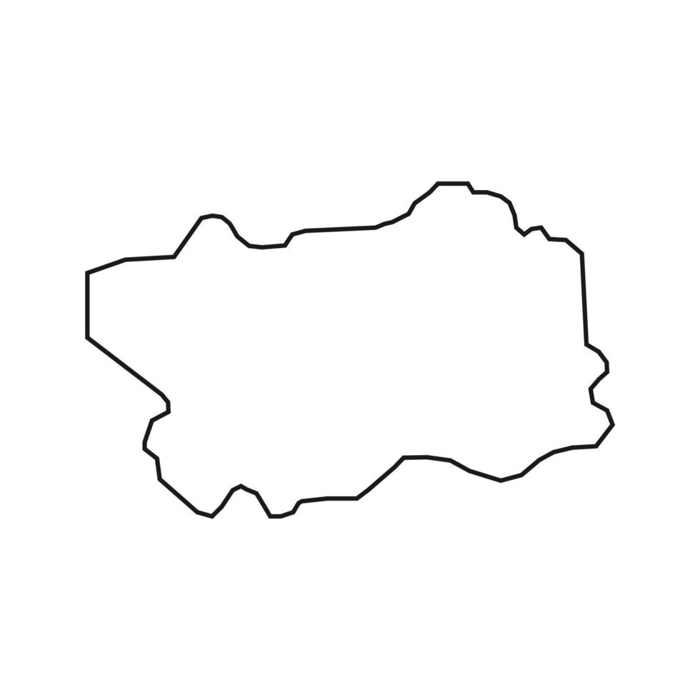 Aostatal Karte. Region Italien. Vektor-Illustration. vektor