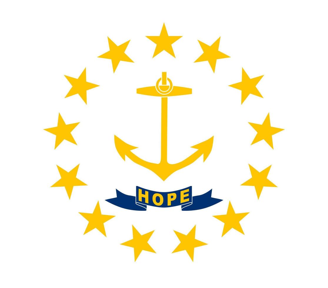 rhode island staatsflagge. Vektor-Illustration. vektor